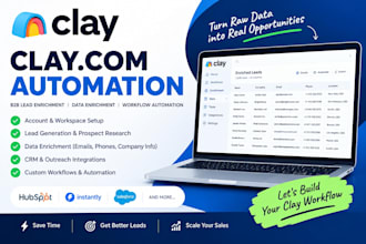 set up clay com workflows automation, clay com data enrichment, instantly ai