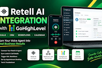 integrate retell ai voice agent with gohighlevel CRM and calendar