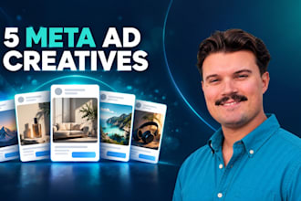 design facebook and instagram ad creatives with copy included