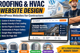 design roofing, hvac and home service wordpress websites