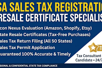 do all USA sales tax, sales tax return filing,state resale certification