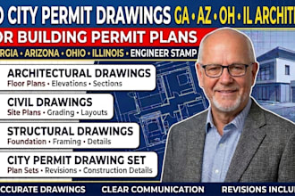 architect for city permit drawings,georgia arizona ohio,illinois permit drawings