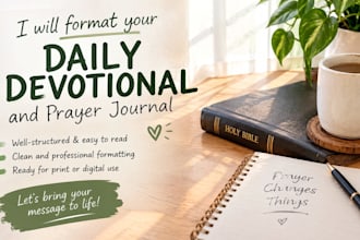 format your daily devotional and prayer journal