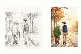 illustrate your children book with charming charaters