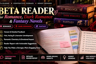 beta read romance, dark romance, fantasy novel alpha beta reader critique kradim