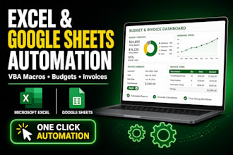 automate microsoft excel google sheets with vba macros budgets invoices