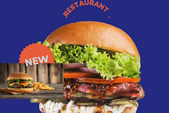 design modern restaurant social media posts