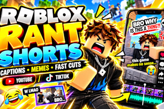 edit roblox rant shorts with captions and memes