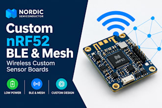 design custom nordic nrf52 ble and mesh wireless custom sensor boards