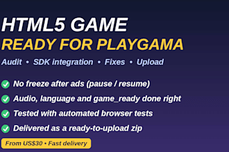 audit and prepare your HTML5 game for playgama certification