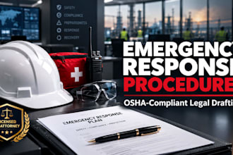 prepare legally sound business emergency response procedures as a US attorney
