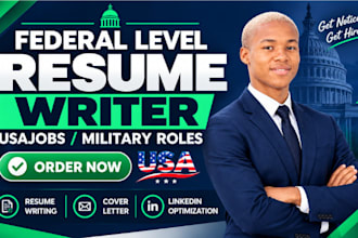 write a professional federal resume for usajobs