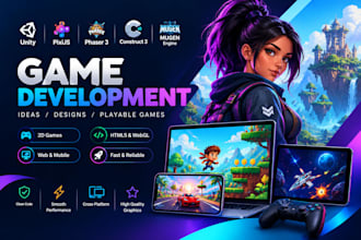 create unity HTML5 pixijs phaser 3 mugen construct 3 webgl mobile and web game