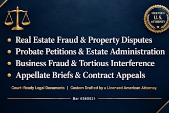 prepare an appellate brief for contract and creditor disputes