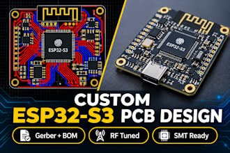 design a custom esp32 s3 iot board layout with power management and sensors