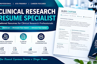 write a clinical research associate cra resume and CV