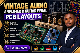 design vintage audio amplifier and guitar pedal pcb layouts