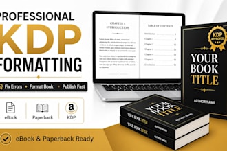 do book formatting, kdp book publishing, paper back, kindle ebook formatting
