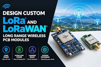 design custom lora and lorawan long range wireless pcb modules