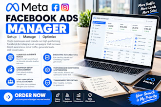 be your meta ads manager, facebook ads manager, run meta  instagram ads