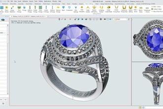 create custom 3d ring design and 3d jewelry cad designs