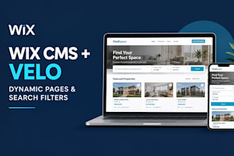 design and build wix velo cms dynamic pages and search filters