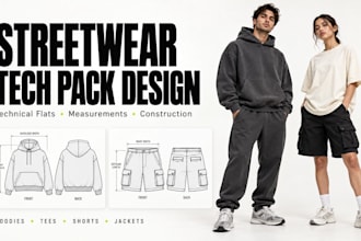 fashion design streetwear tech packs design streetwear clothing fashion designer