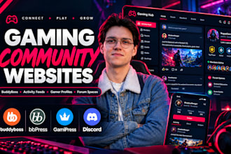 create gaming community website with buddyboss forums and player profiles xenbar