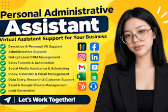 executive assistant ghl virtual assistant personal assistant data entry