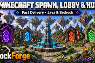 build a custom minecraft spawn, lobby or hub for your server