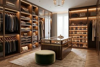 design walk in closets, built in wardrobes and millwork shop drawings