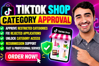 help approve tiktok shop category and unlock restricted categories