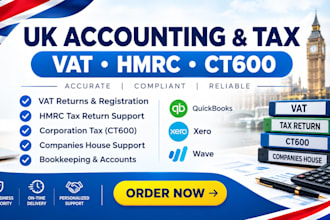 be your UK accountant and file hmrc tax returns ct600 and vat returns