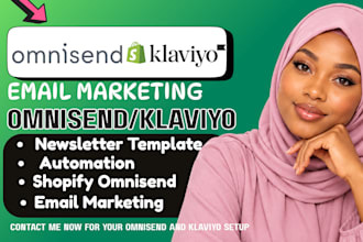 setup omnisend klaviyo shopify email marketing flows omnisend email template