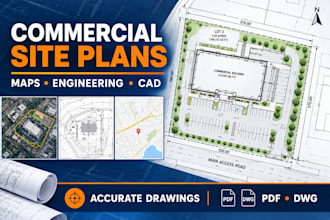 create commercial site plans, engineering plans and cad drawings