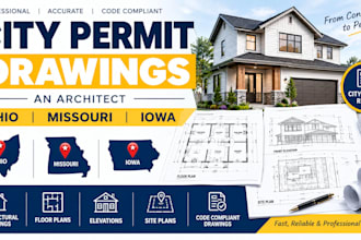 do city permit drawings an architect in ohio, missouri lowa