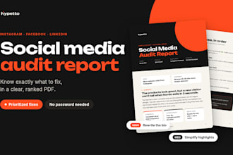 do an instagram audit and social media audit report