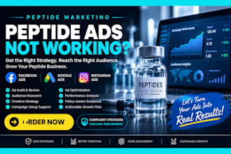 do peptide marketing, peptide ads, facebook ads, google ads