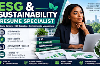 write an esg sustainability and environmental resume