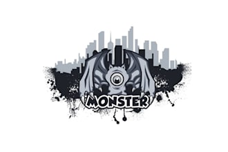 create conservative custom monster logo