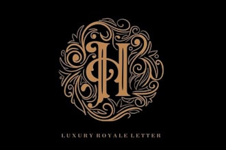 create a luxury royal monogram logo design