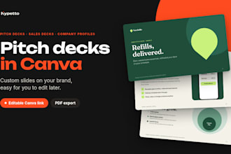 design a canva presentation and business pitch deck