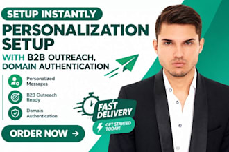 setup instantly personalization setup with b2b outreach domain authentication
