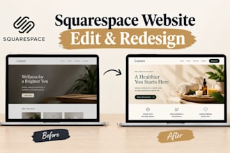 edit squarespace website and do squarespace website redesign or update