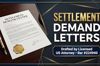 draft a powerful settlement demand letter as a US attorney