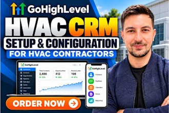 set up gohighlevel CRM hvac pipeline and lead management for hvac contractors