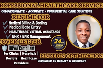 write a healthcare resume and CV