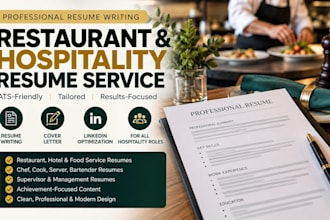 write an ats friendly restaurant and hospitality resume