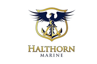 design custom halthorn marine brand logo for you
