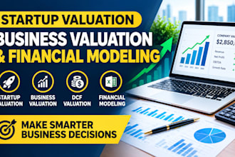 do startup valuation, business valuation, dcf valuation and financial modeling